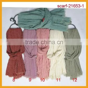 Newest Fashion Woman's Scarf Solid Viscose Scarf thumbnail-2