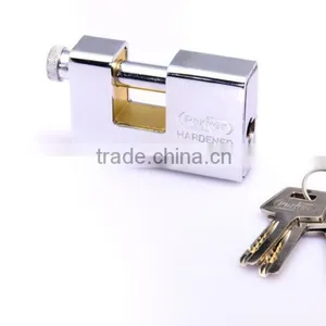 Lipson LS-301 Hardened Steel Armoured Case Brass Rectangular Padlock thumbnail-1