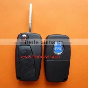 High Quality Fiat 3 Button Flip Universal Car Remote Key Blank (Black Color) thumbnail-1