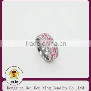 New Products 2015 Shiny and Sparkling With Rhinestone Stainless Steel Rings thumbnail-2
