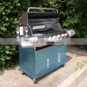 6 Burners Stainless Steel Outdoor Garden Kitchen Gas Grill thumbnail-4