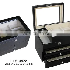 Jewelry Antique Wood Chest thumbnail-1