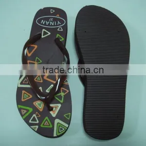663 LOULUEN Summer Printed EVA Slippers Women Wedge Flip Flops Wholesale thumbnail-5