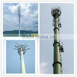 Single Tube Communication Tower/ Steel Tubular Pole /Steel Tubular Telecommunication Pole thumbnail-1