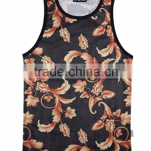 Fashion Custom Printing Wholesale Cotton Gym Men Tank Tops Singlet thumbnail-6