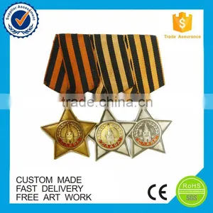 Gold Silver Bronze Embossed Custom Metal Medals thumbnail-1