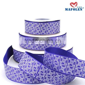 Ribbons Factory in China Cheap Black Printing Checks Grosgrain Ribbon Imported thumbnail-4