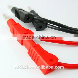 1.2M Dual Transparent Flexible Insulated Stackable 4mm Banana Plug Silicon Cable thumbnail-5