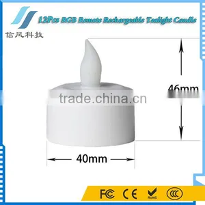 12Pcs/Set RGB Remote Controller Rechargeable LED Tealight Candles for Wedding Birthday Party thumbnail-5