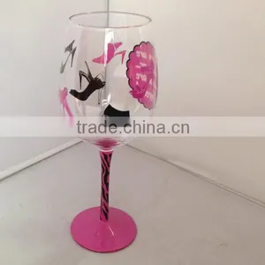 Delicate Wine Glass With Lovely High-heeled Shoes Decal for Girl's Party thumbnail-1