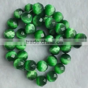 6mm Round Faceted Cat Eye Loose Beads for Sale thumbnail-1