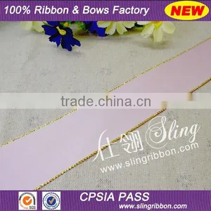 2015 Wholesale 1.5 Inch Gold Border Satin Ribbon thumbnail-3