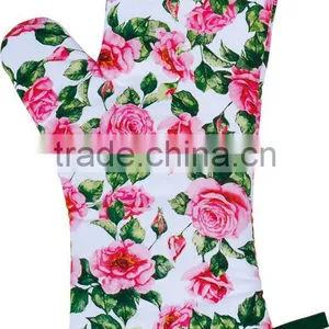2015 NEW DESIGN PRINTING ROSE COTTON COTTON OVEN MITT thumbnail-1