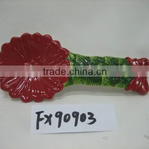 Ceramic Flower Soup Spoon thumbnail-1