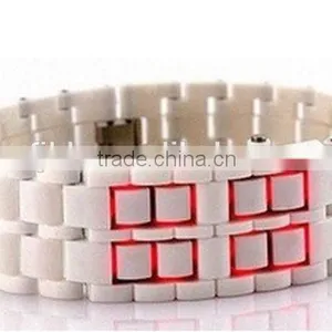 Fashionable Color Soft Lava LED Watche Men's Led Light up Watches thumbnail-1