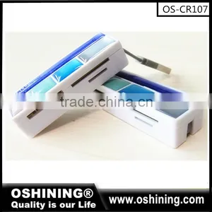 USB 2.0 Multi 4slots Memory Card Reader for SD,MMC,RS-MMC,MINI SD(OS-CR107) thumbnail-1