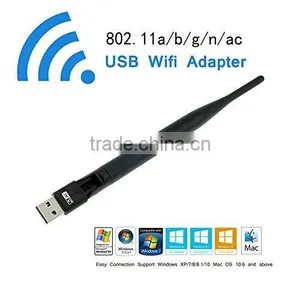AC 600 Dual Band 5Ghz 2.4Ghz 600Mbps USB WiFi Adapter With 5dBi Antenna thumbnail-1