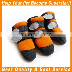 JML 2016 New Design Wholesale Pet Accessories of Winter Dog Footwear With Polar Fleece Pet Soft Sole Shoes thumbnail-2