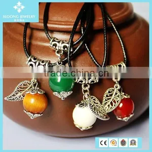 Natural Crystal Agate Druzy Beads With Silver Leaf Pendant Jewellery 2015 thumbnail-1