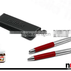 PU Leather Case Packing Metal Pen, Metal Ball Pen, Metal Ballpoint Pen thumbnail-1