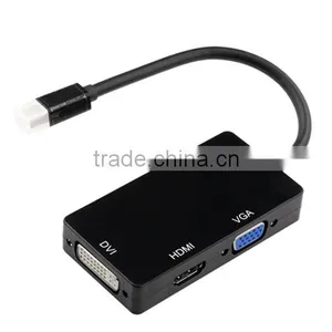 Fast Speed High Resolution Mini dp to HD MI/DVI/VGA 3 in 1 Adapter Cable thumbnail-1