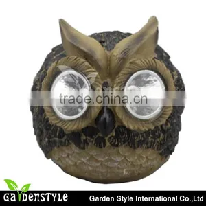 Outdoor Led Garden Lights Owl Accent Shape, Small Statuary Cheap Solar Lights, Resin Construction Bright Eye Small Solar Lights thumbnail-1