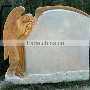 Marble Weeoping Angel Tombstone HT-S-MB125 thumbnail-1