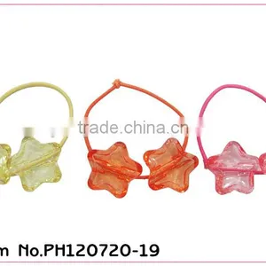 Decorative Elastic Hair Ties With Plastic Stars for Kids thumbnail-1