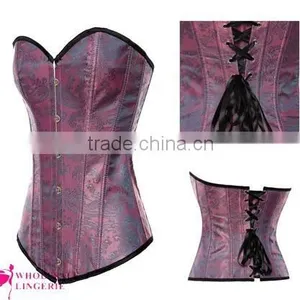 2015 Hot Selling Steel Boned Underbust Corset Bustier Latex Waist Cincher thumbnail-5