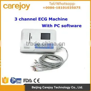 100% Guaranteed 12 Lead Resting Three Channel ECG EKG Machine With PC Sync Software Electrocardiograph in Clinic Hospital thumbnail-1