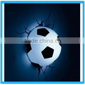 New Hot Football Shaped LED Sensor Night Light,Children Creative Gifts LED Lights,Wall Paper Night Light thumbnail-1