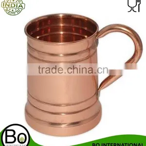 Stainless Steel Tankard 100% Copper Drinking Mug thumbnail-1