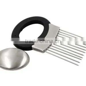 Stainless Steel Onion Holder With Odor Remover/wash Bowl, Onion Slicer thumbnail-2