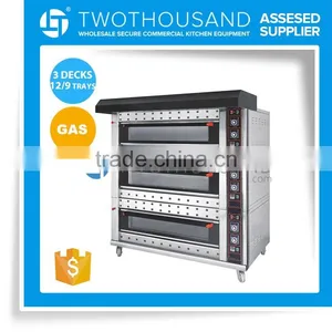 Gas, 3 Decks, 12 or 9 Trays, Gas Oven thumbnail-1