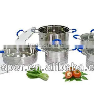 10pcs Stainless Steel Kitchen Cookware Sets thumbnail-1