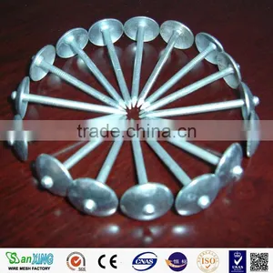 Twisted Shank Galvanized Umbrella Head Roofing Nail ( 2 -1/2" x 9mm ) With Plastic Washer Boa Sorte Trade Ssurance Sinolink thumbnail-6