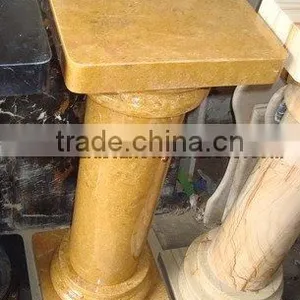 UNIQUE INDUS GOLD MARBLE PEDESTALS thumbnail-1