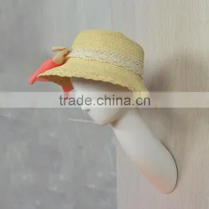 White Wall Mounted Female Head Deal for Hats, Scarves and Sunglasses for Home or Retail Store thumbnail-2