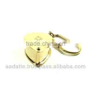 Nautical Art Brass Magnifier Nautical Key Chain Key Ring thumbnail-2