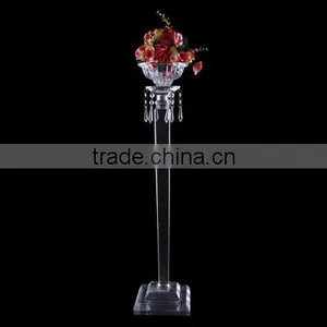 Crystal Tall Flower Stand Designs Centerpiece for Wedding Table thumbnail-1