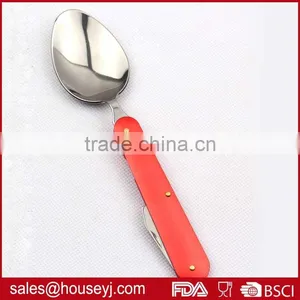 Portable Tableware Folding Camping Tool Stainless Steel Fork Outdoor Tableware Spoon & Knife Picnic thumbnail-4