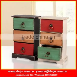 Three Layer Cabinet Wooden Multi Drawer thumbnail-1