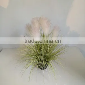 Decorative Artificial Small Potted Onion Grass Plant thumbnail-2