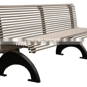 Outdoor Stainless Steel City Street Waiting Bench thumbnail-5