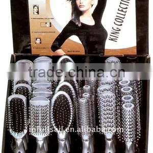 Hairdressing Hair Comb Brush Set With Rubber Handle thumbnail-1