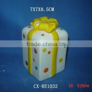Ceramic Christmas Bowknot Square Gift Box thumbnail-1