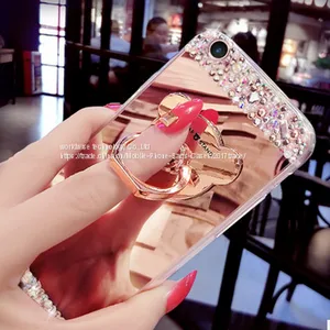 Mirror Surface Silicone Cell Phone Cover Case Diamond Mobile Phone Cases for IPhone7/7Plus/6/6s/6plus/6splus Soft Case thumbnail-2