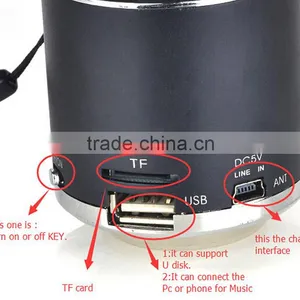 Cheapest Price Shenzhen Factory 3.5mm Jack Audio Cable Mini Portable Speaker With fm Radio thumbnail-5