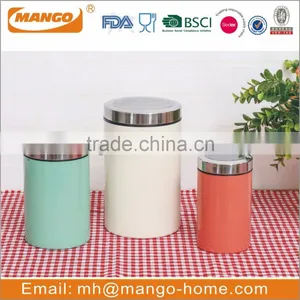 Traditional Airtight Recycled Round Stainless Steel Metal Pasta Canister thumbnail-1