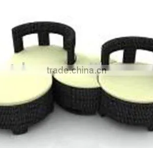 Rattan Chair Coffe Tea Table And Chairs thumbnail-1